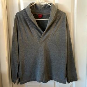 Merona Gray V-neck sweater 60% cotton 40% polyester